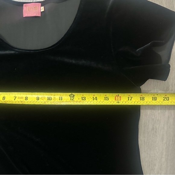 VTG Black Velvet Cassini Dress Lrg Whimsigoth Fairy Grunge Goth Emo Y2K READ - Picture 4 of 5